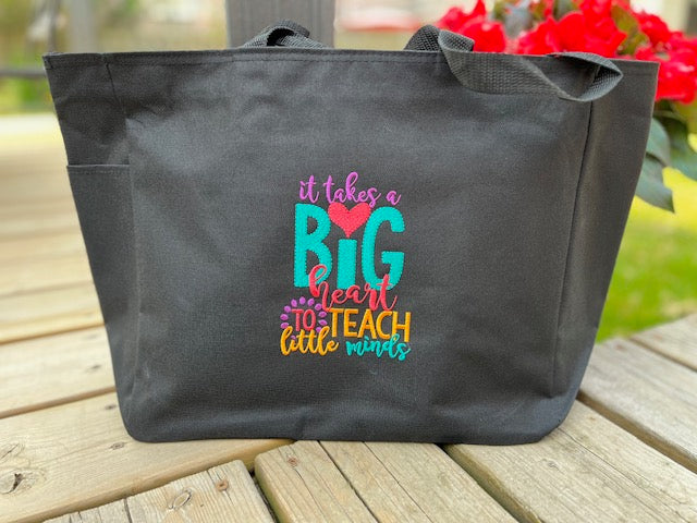 READY MADE Teacher Tote Bag - BIG HEART