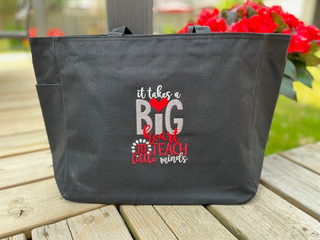 READY MADE Teacher Tote Bag - BIG HEART