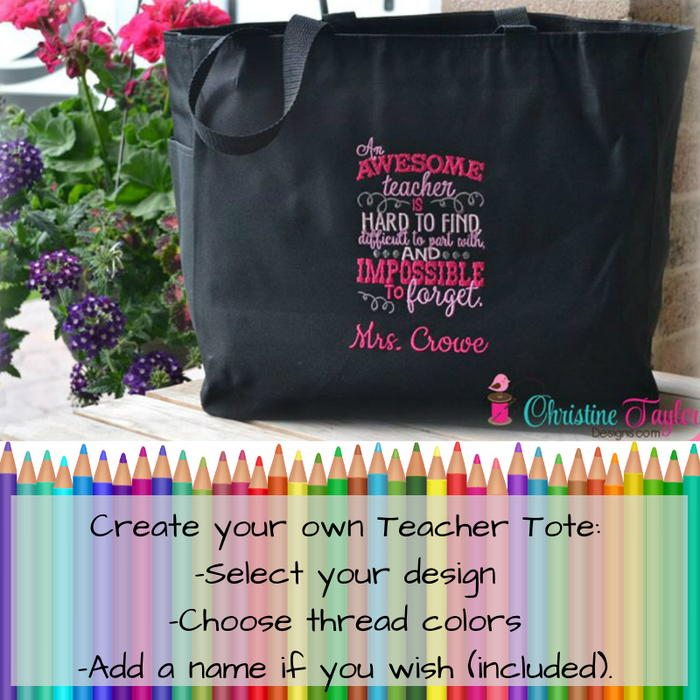 Teacher Tote Bag - Custom Design your own!