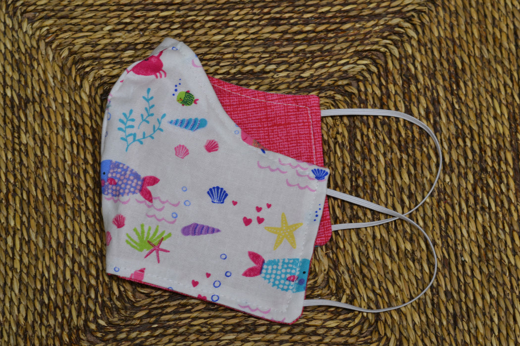 READY MADE Fabric Face Mask - Children's size (age 7 to 10 years)