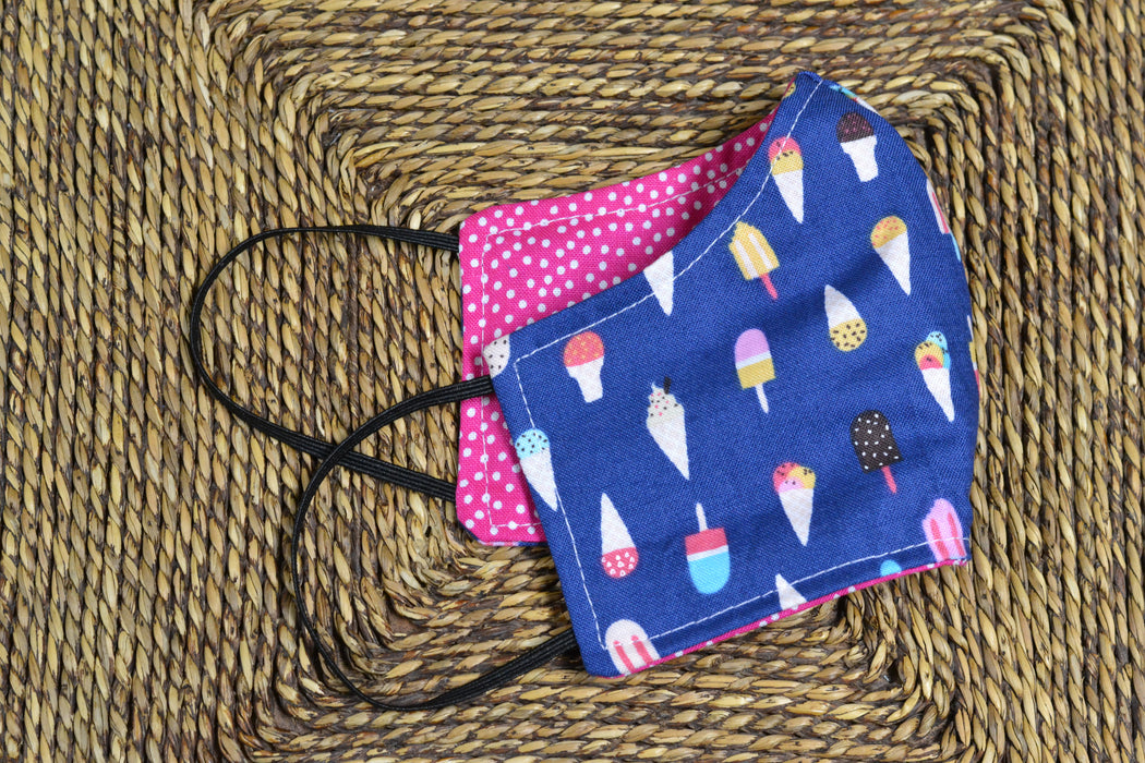 READY MADE Fabric Face Mask - Children's size (age 3 to 6 years)