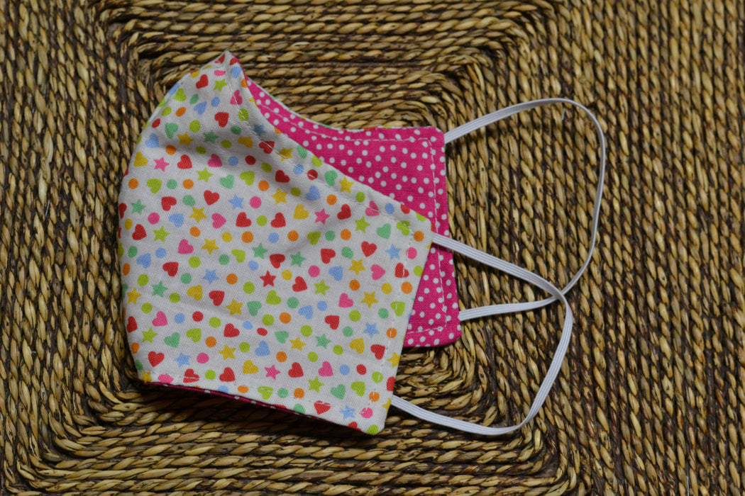 READY MADE Fabric Face Mask - Children's size (age 3 to 6 years)