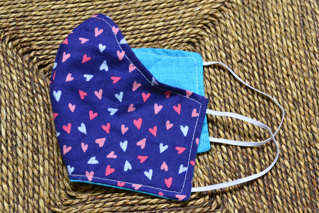 READY MADE Fabric Face Mask - Children's size (age 7 to 10 years)