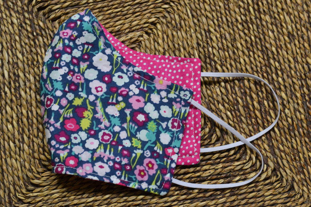 READY MADE Fabric Face Mask - Children's size (age 7 to 10 years)