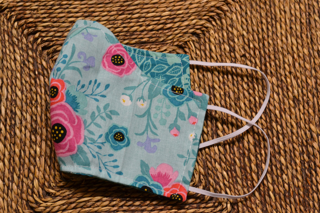 READY MADE Fabric Face Mask - Children's size (age 7 to 10 years)
