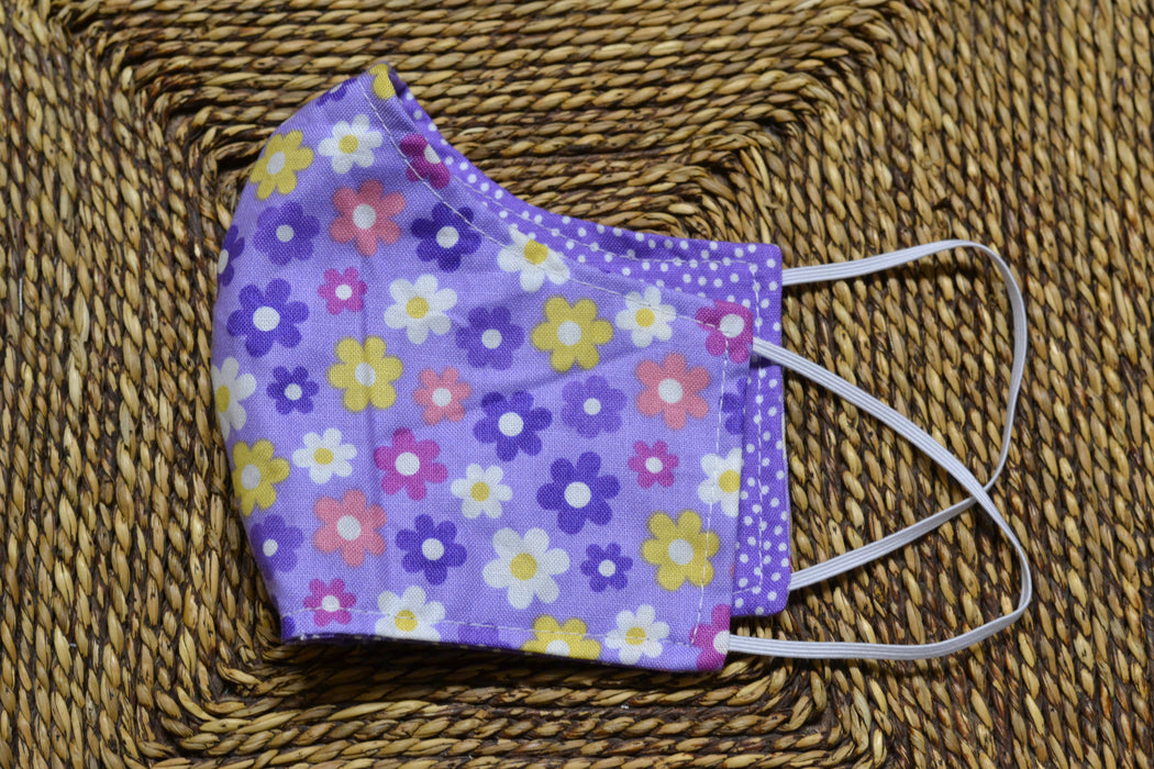 READY MADE Fabric Face Mask - Children's size (age 7 to 10 years)
