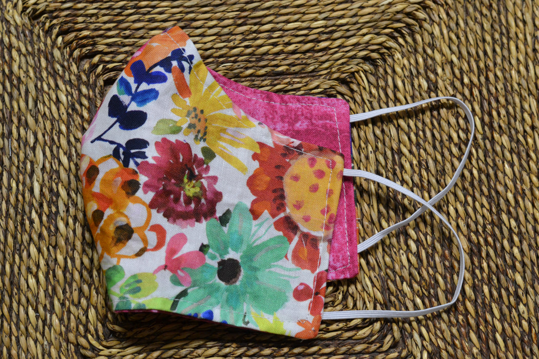 READY MADE Fabric Face Mask - Children's size (age 7 to 10 years)