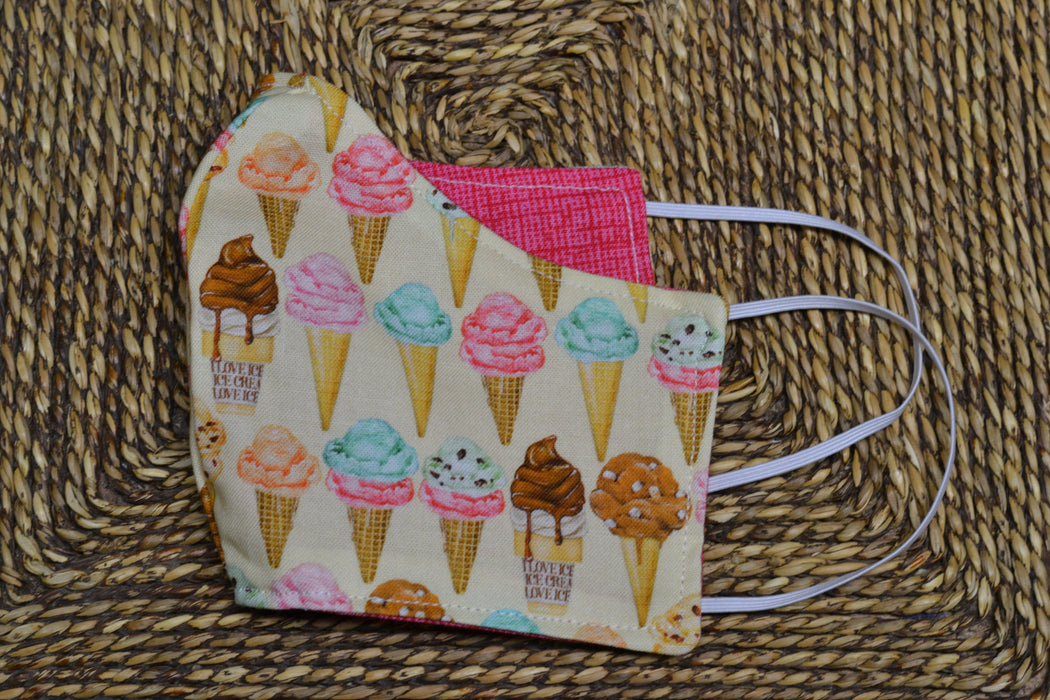 READY MADE Fabric Face Mask - Children's size (age 7 to 10 years)