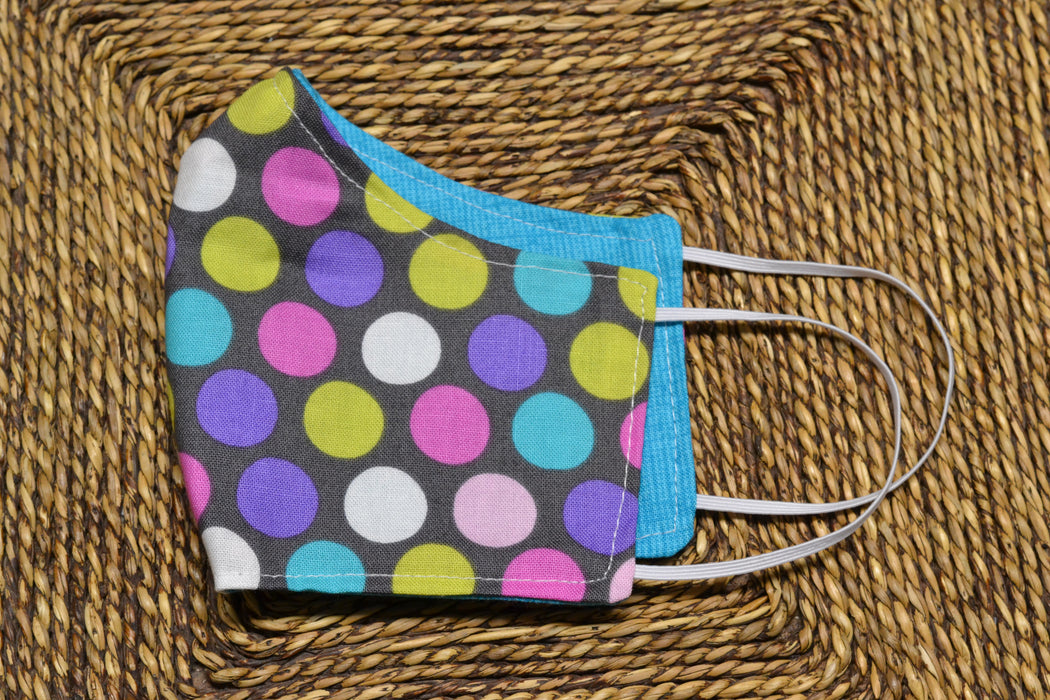 READY MADE Fabric Face Mask - Children's size (age 7 to 10 years)