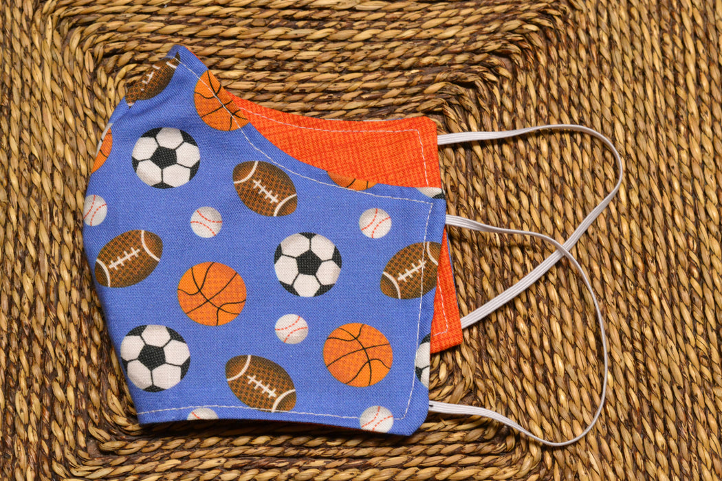 READY MADE Fabric Face Mask - Children's size (age 7 to 10 years)