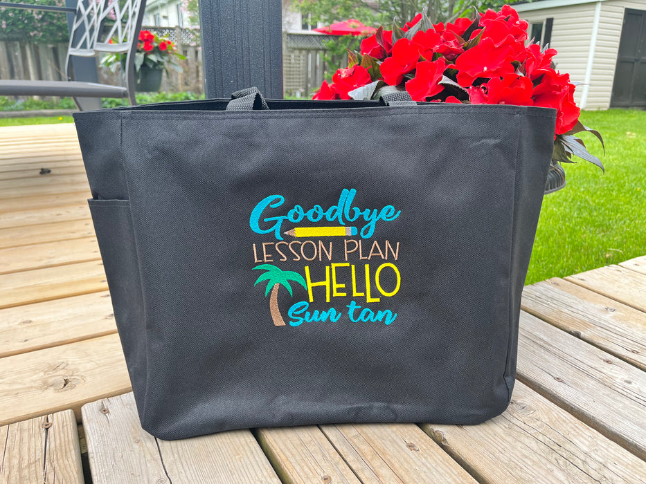 READY MADE Teacher Tote Bag - GOODBYE LESSON PLAN