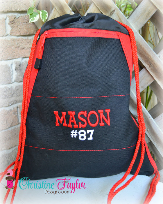 Personalized Cinch Bag - Various Colors - Christine Taylor Designs