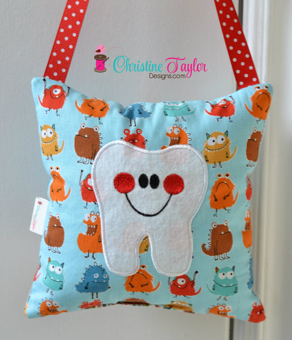 Ready Made Tooth Pillows - Brown Monsters