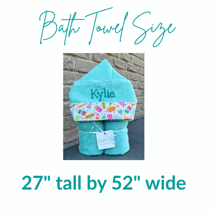 Hooded Towels - Bath TOWEL Size