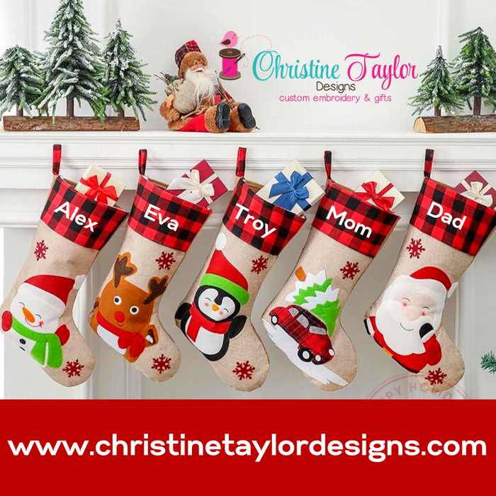 Plaid Character Stockings