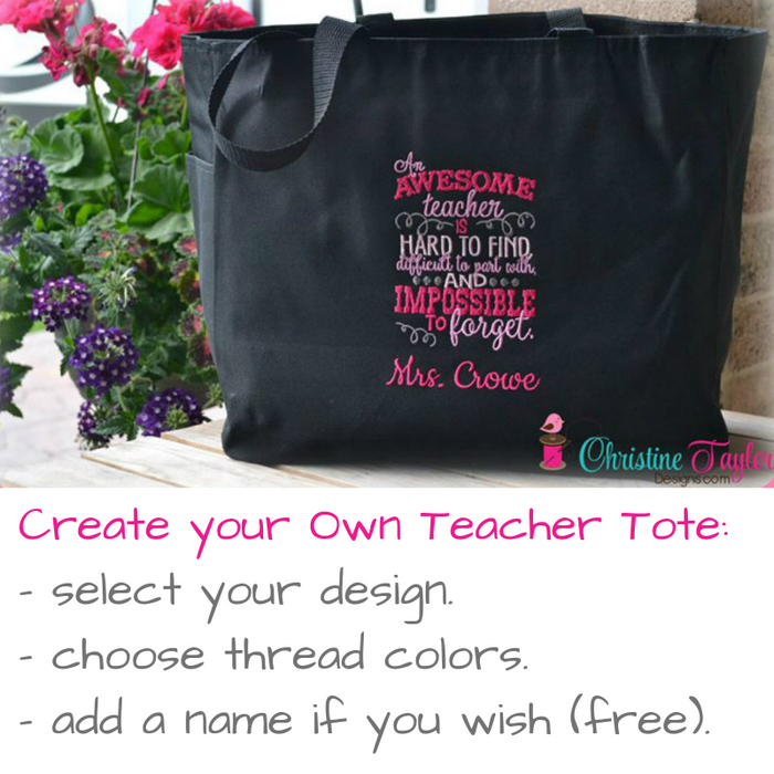 Teacher Tote Bag - Custom Design your own!