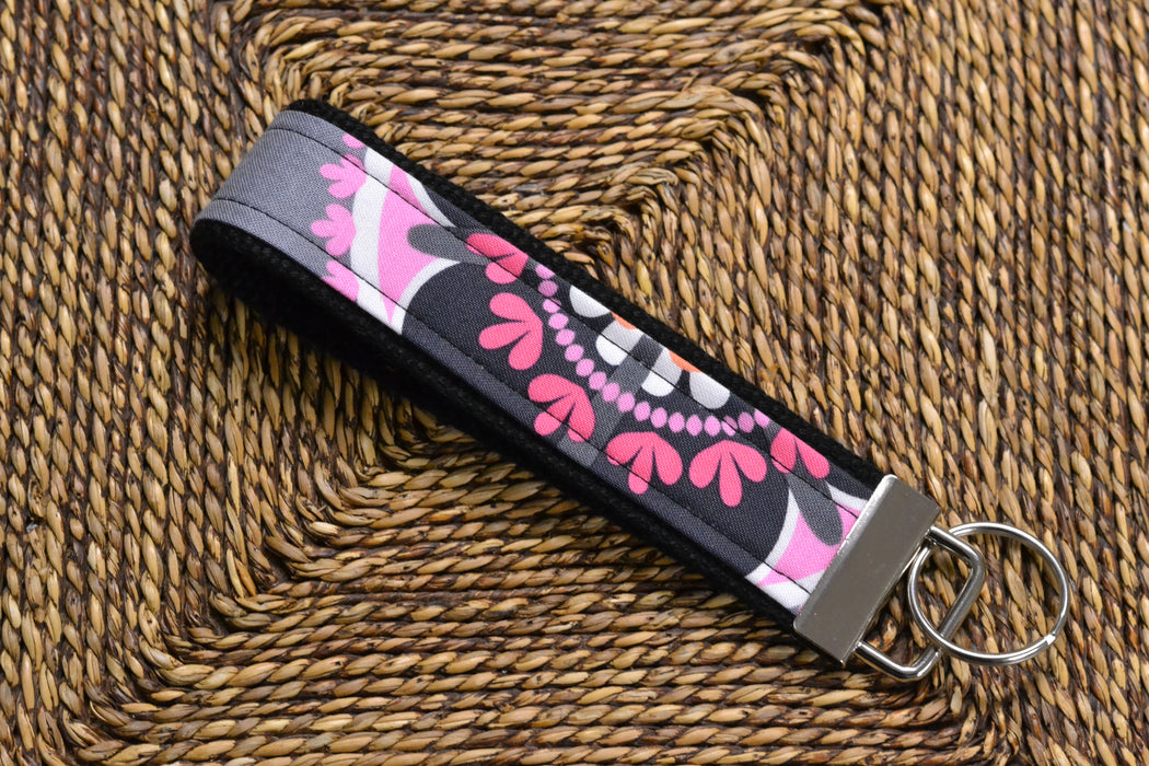 READY MADE Key Fob - Pink Flower