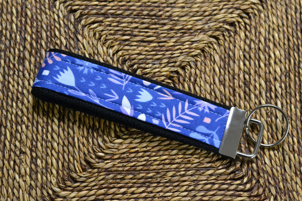 READY MADE Key Fob - Blue Floral