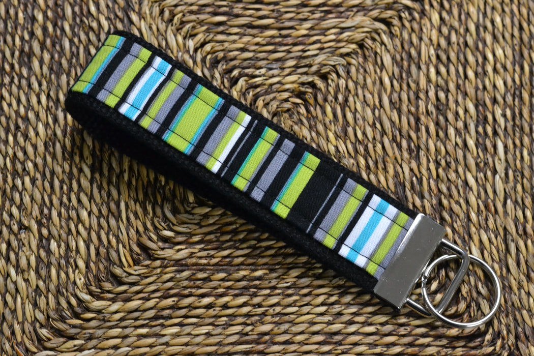 READY MADE Key Fob - Lagoon Stripes