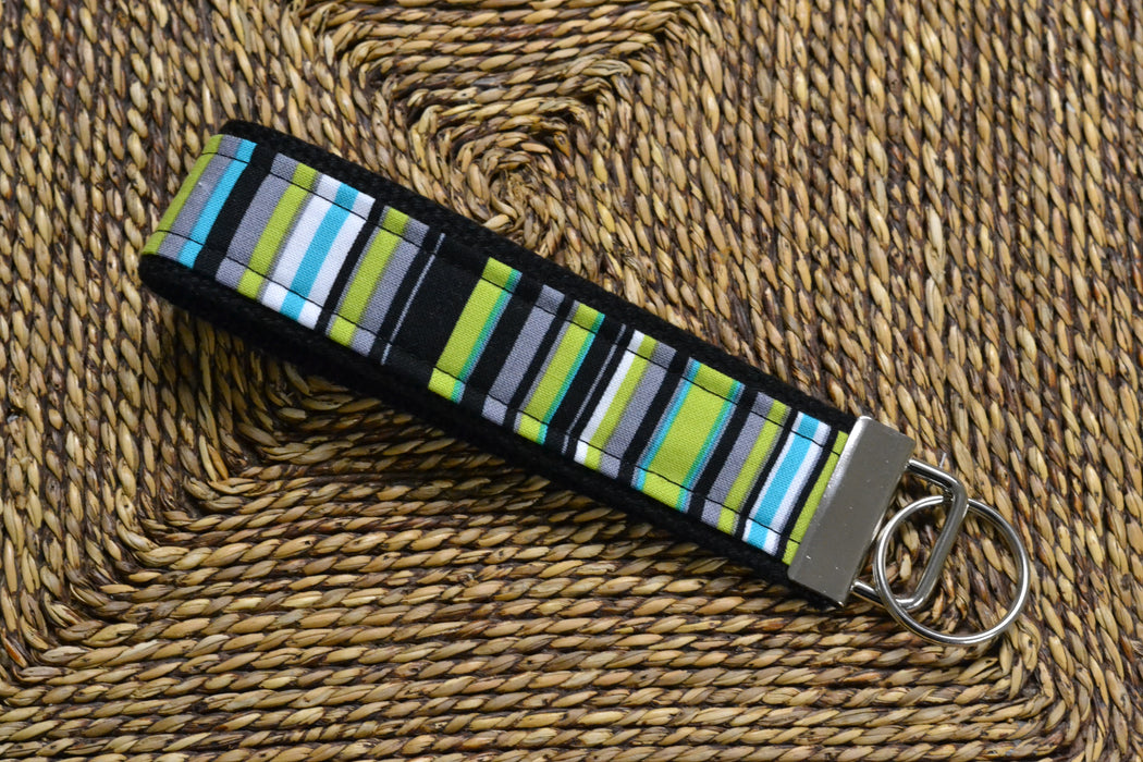 READY MADE Key Fob - Lagoon Stripes