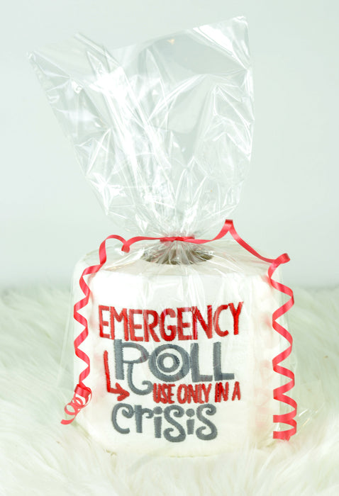Embroidered Toilet Paper - "Emergency Roll, use only in a crisis"