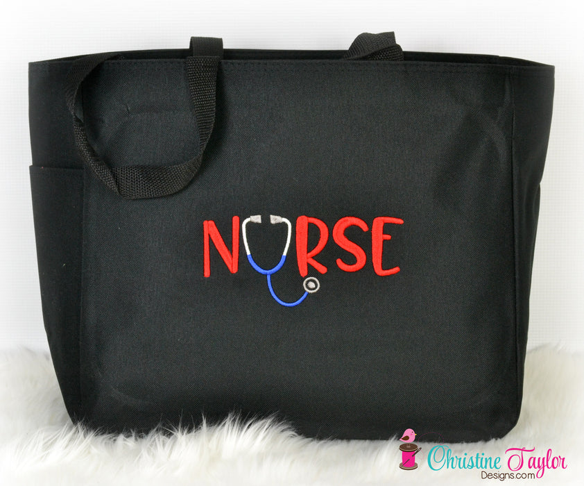 READY MADE - Nurse Tote Bag red