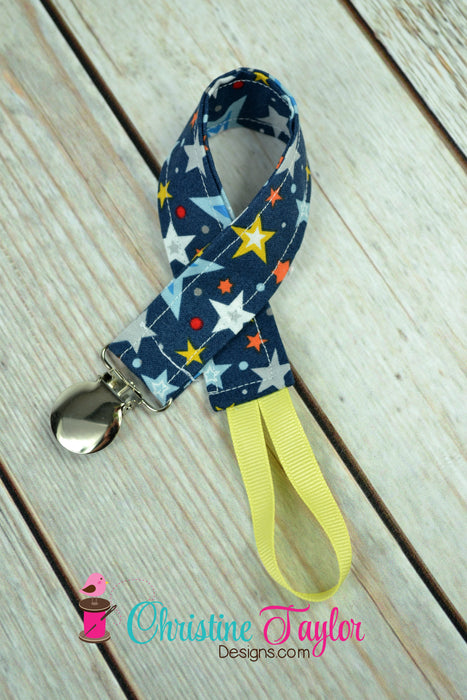 READY MADE Pacifier Clip - Stars