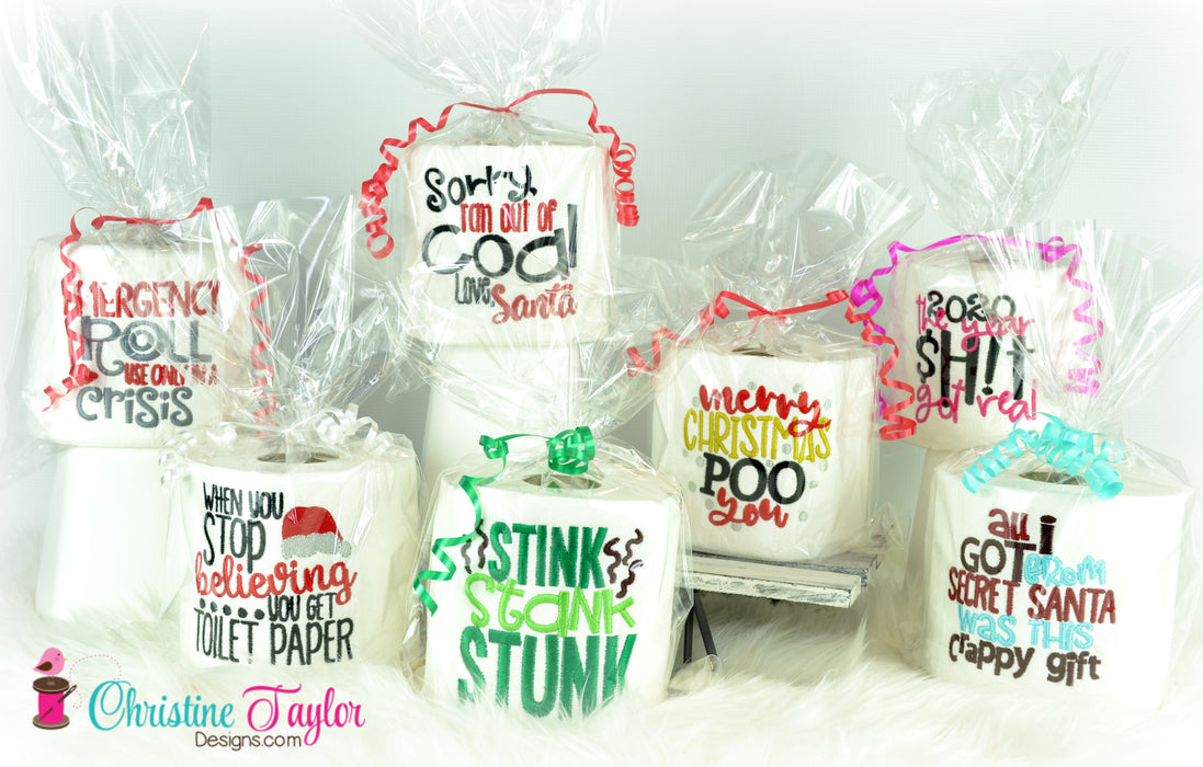 Embroidered Toilet Paper - "Because you teach little toots"