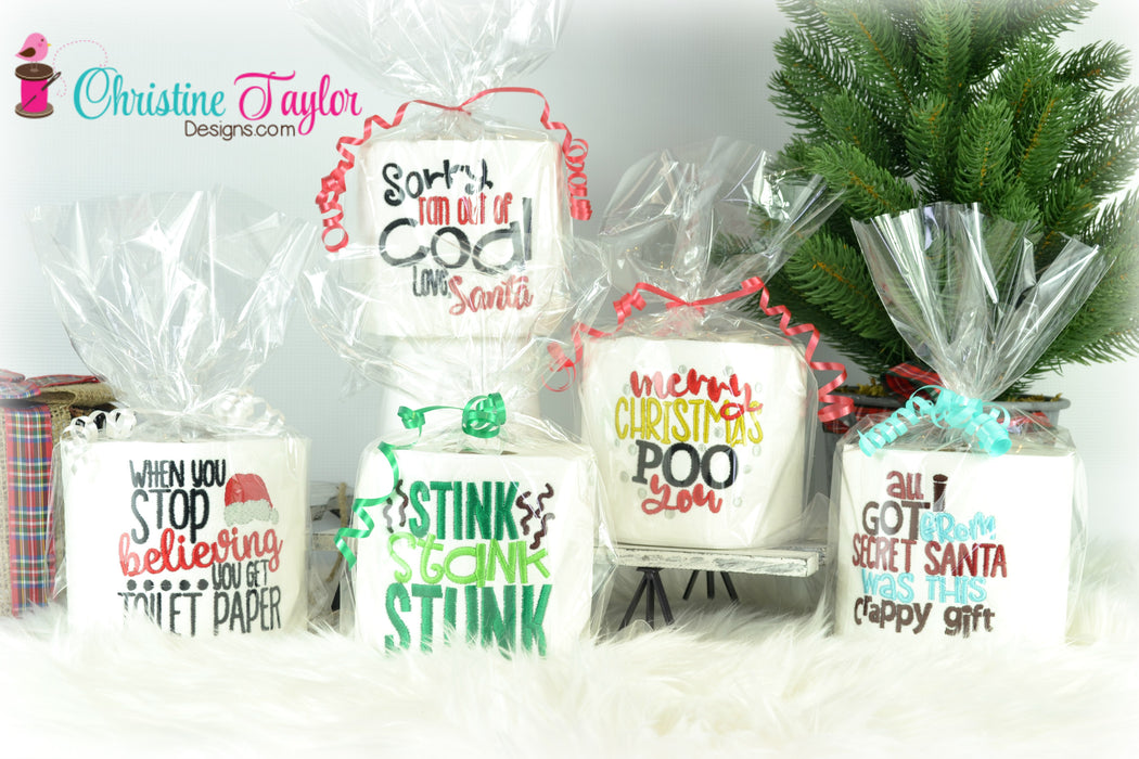Embroidered Toilet Paper - "For when your resolutions go to..."