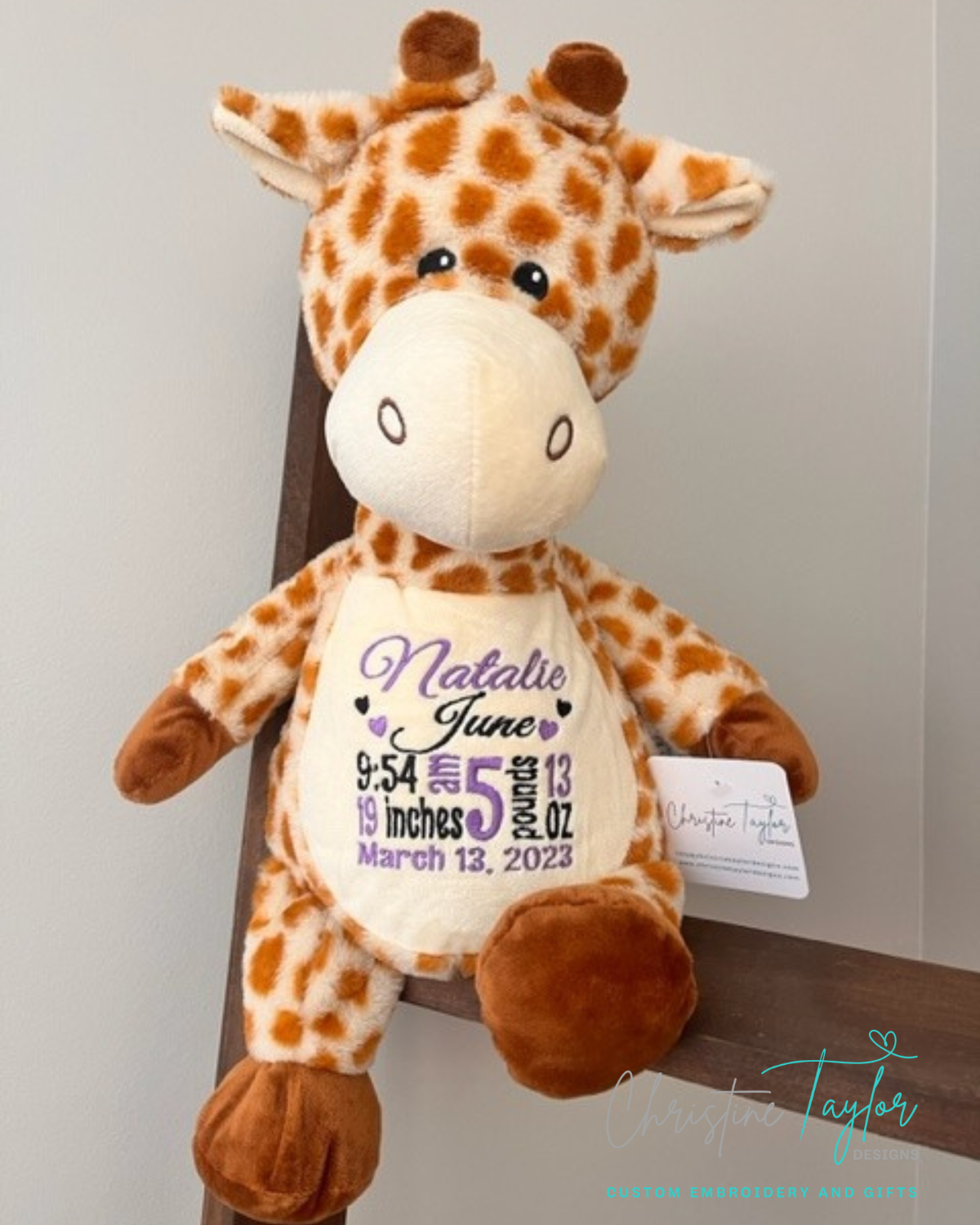 Personalized giraffe stuffed animal sales