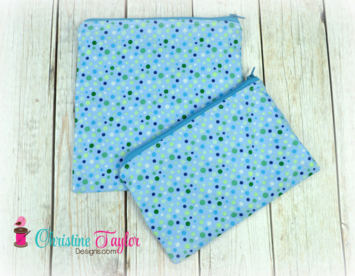 Ready Made SNACK SIZE SET - Blue Dots - Christine Taylor Designs