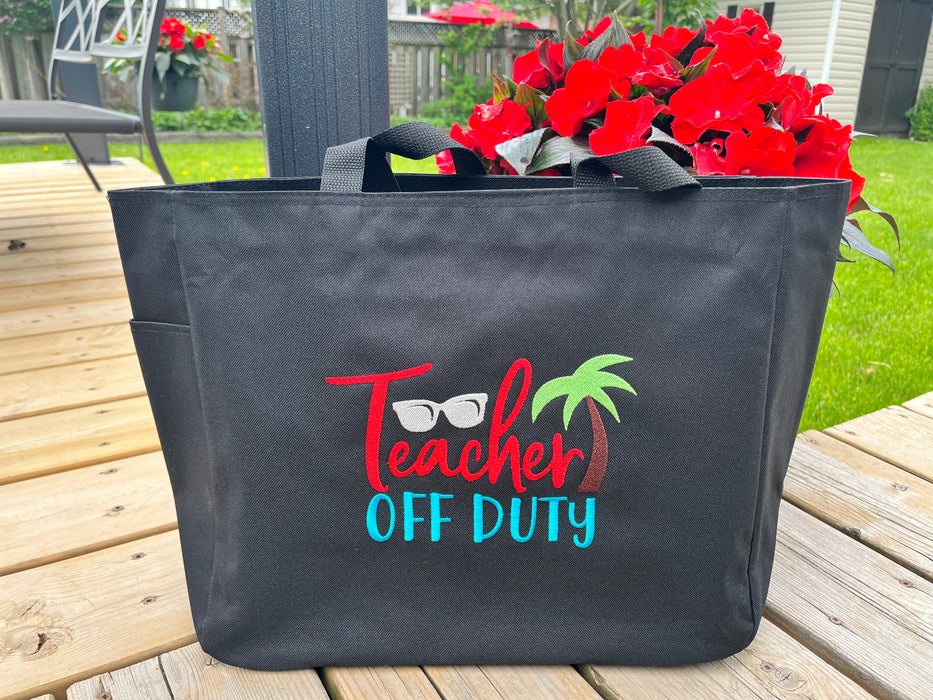 READY MADE Teacher Tote Bag - TEACHER OFF DUTY