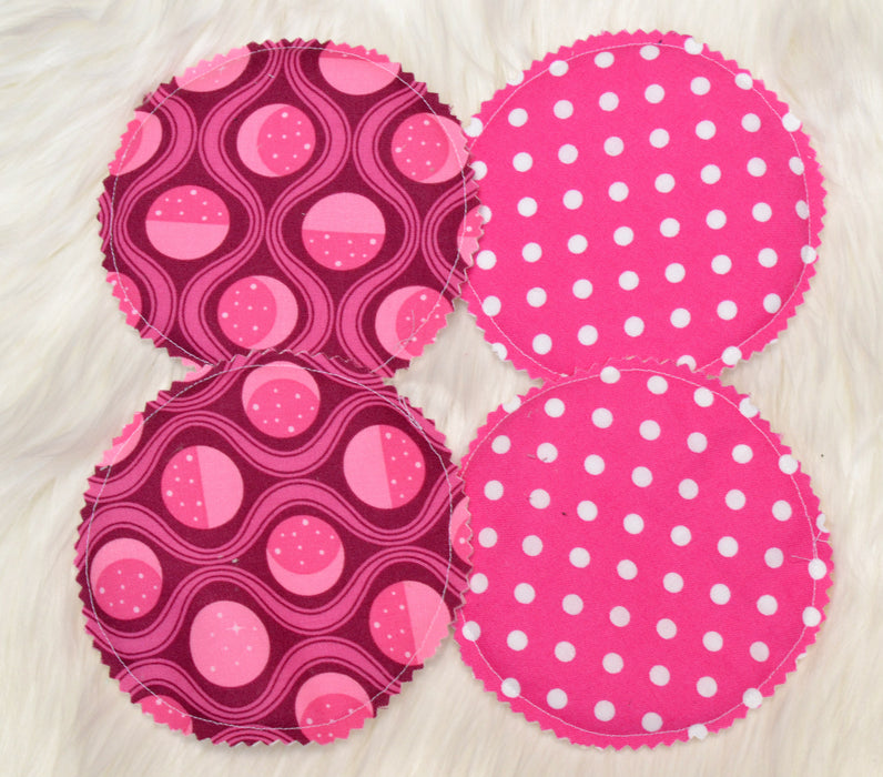 READY MADE - Reusable Nursing Pads - Pink Geo and Dots
