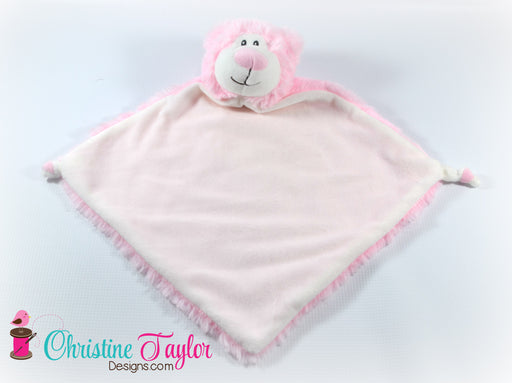 Pink Bear - 13" Cuddle Blanket - Christine Taylor Designs