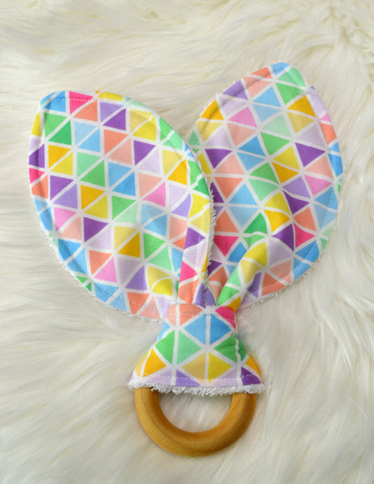 READY MADE Teething Ring - Spring Triangles