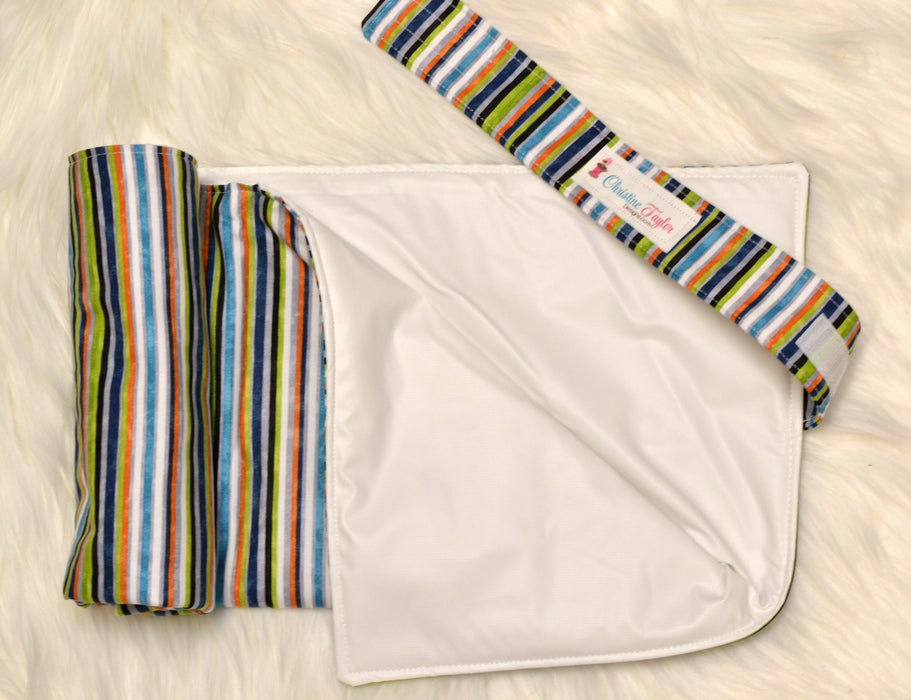 READY MADE - Travel Diaper Change Pad - Stripes