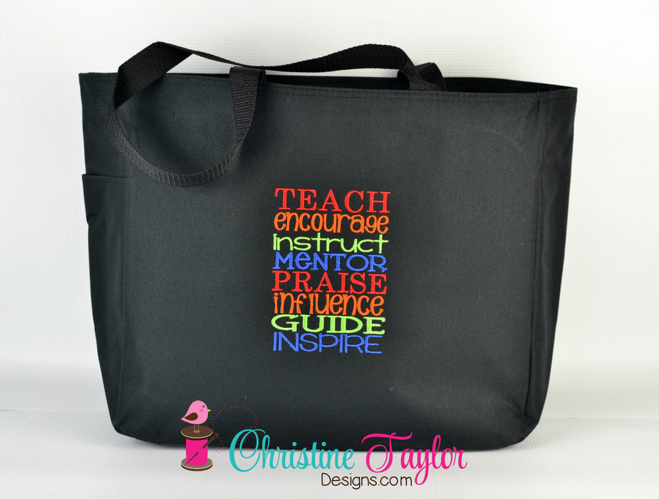 READY MADE Teacher Tote Bag - Teach design